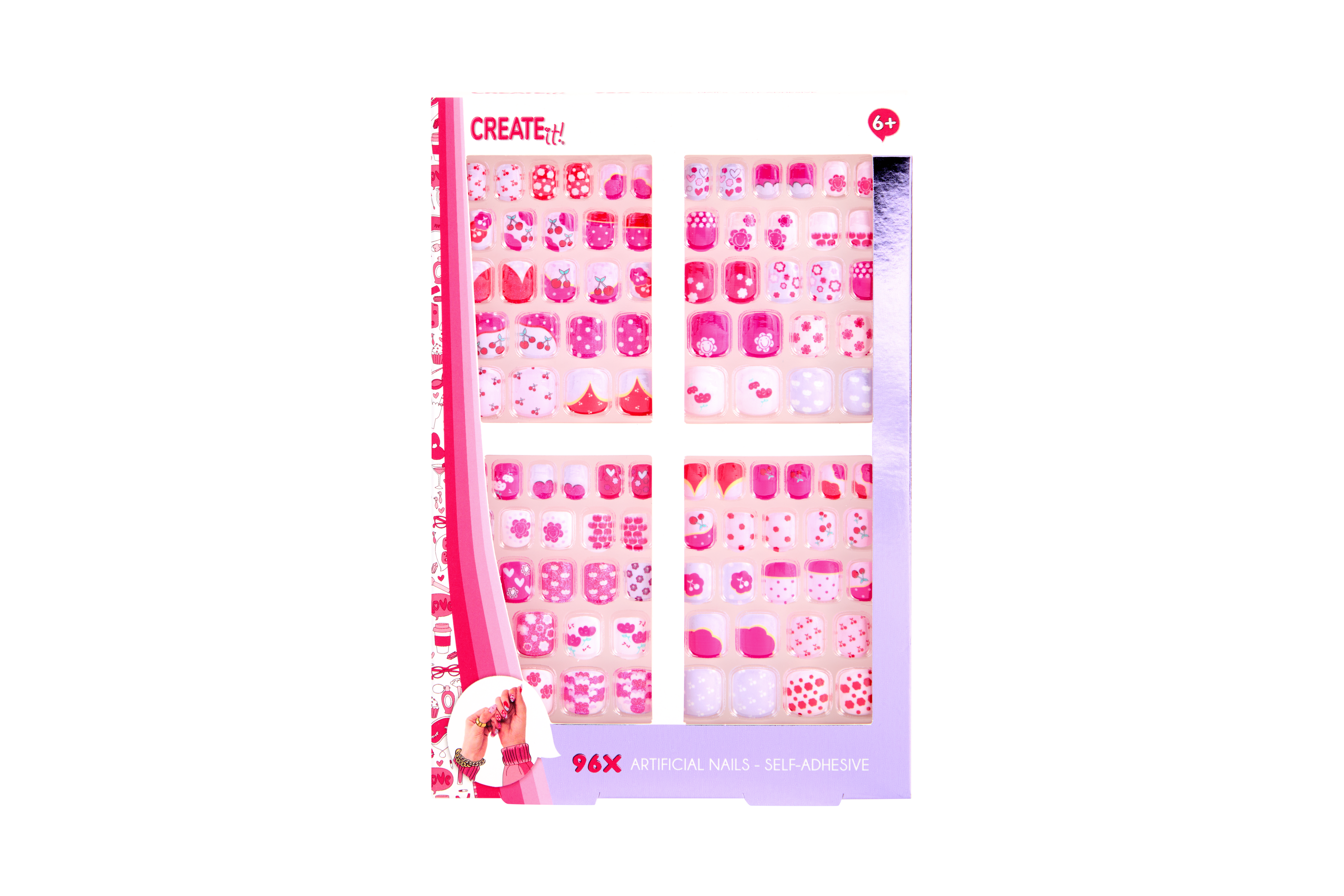 Create It! Artificial Nails Self-Adhesive 96 Pack