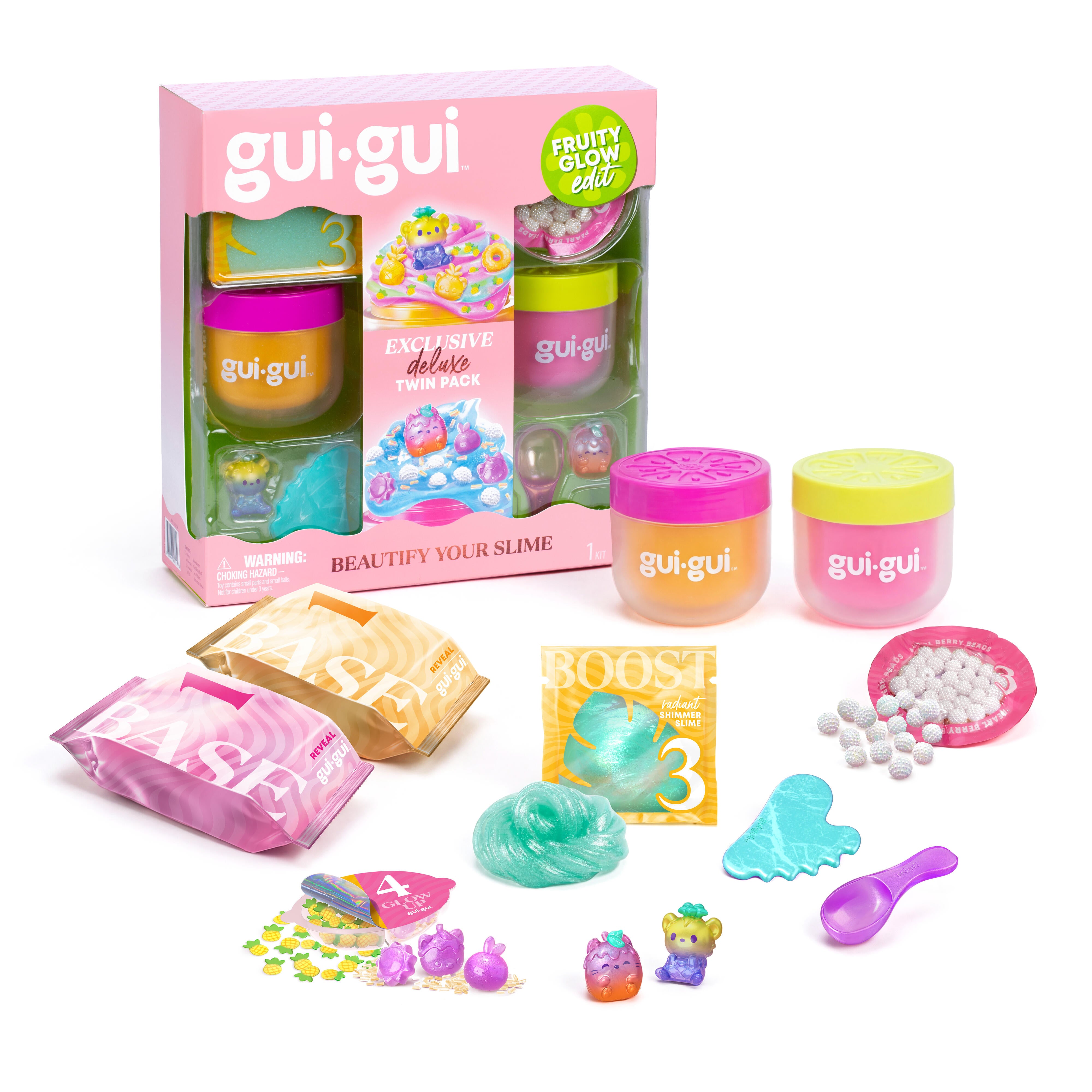 Gui Gui Fruity Glow Deluxe Twin Pack: Beautify Your Slime