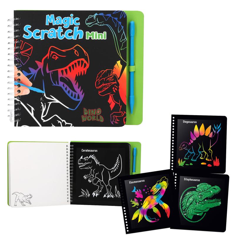 Dino World Mini Magic Scratch Activity Book