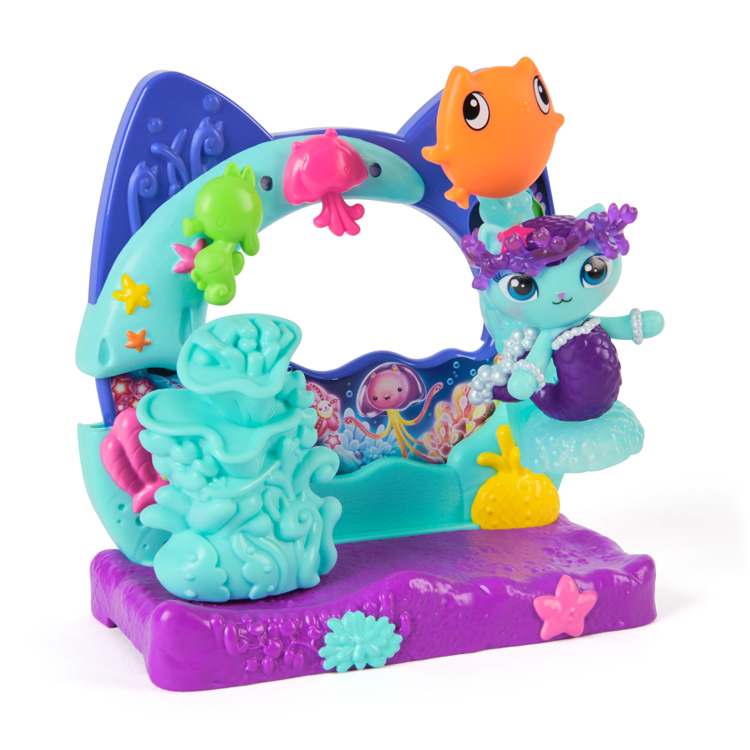 Gabby's Dollhouse: The Movie, Mercat's Aquarium Balcony, With Toy Figure & Dollhouse Accessories