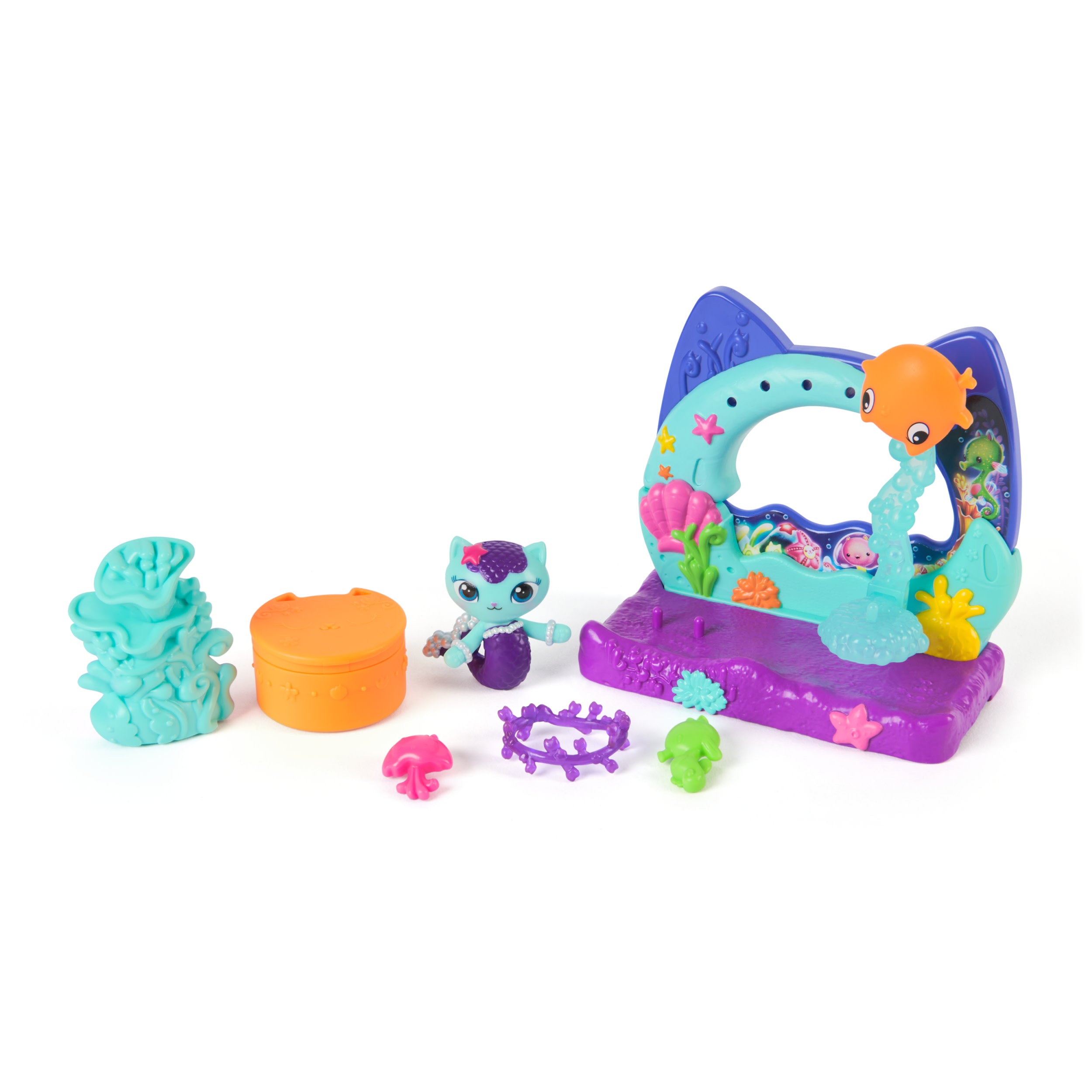 Gabby's Dollhouse: The Movie, Mercat's Aquarium Balcony, With Toy Figure & Dollhouse Accessories