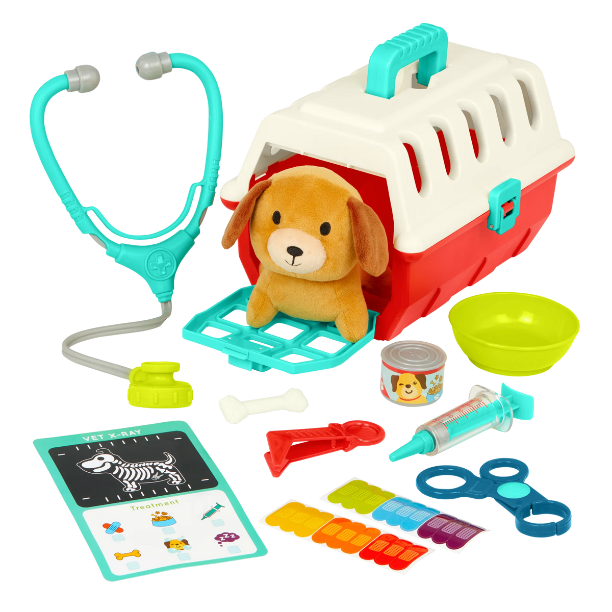 Battat Mini Vet Playset Puppy Care Vet Kit With Plush Dog, Carrier And Accessories