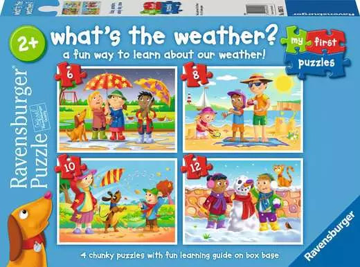 Ravensburger My First Puzzles, What's The Weather? (6, 8, 10 & 12 Piece) Jigsaw Puzzles