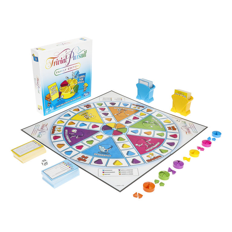 Trivial Pursuit Family Edition Board Game Family Game Night Trivia Ages 8 And Up