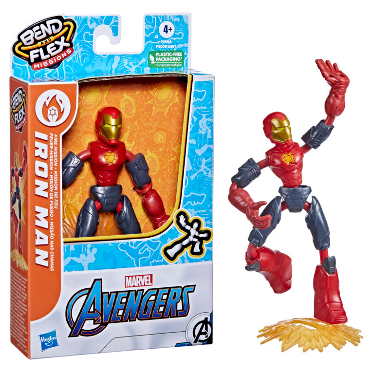 Marvel Avengers Bend And Flex Missions 6-Inch Bendable Action Figures