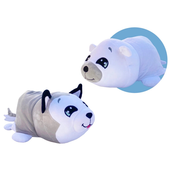 Flip A Zoo Mushmillows 15In - Polar Bear To Husky