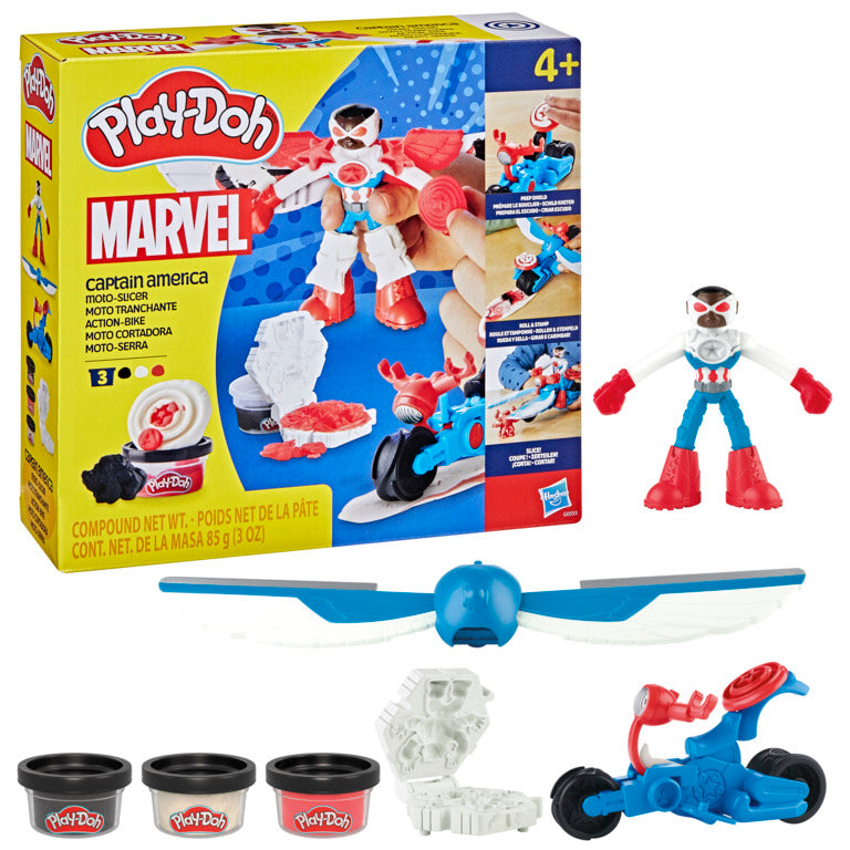 Play-Doh Marvel Playset Captain America Moto-Slicer