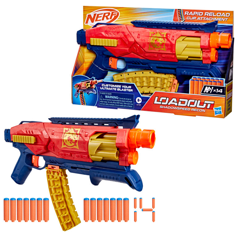 Nerf Loadout Shadowspeed Recon Foam Dart Blaster And 14 Nerf N1 Darts