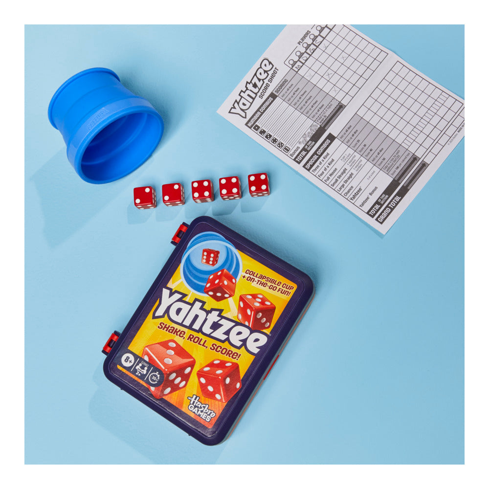 Yahtzee Dice Game With Collapsible Cup & Storage Case