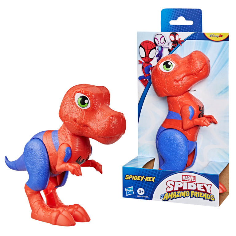 Marvel Spidey And His Amazing Friends Spidey-Rex Dinosaur Toy, 9” Supersized Action Figure