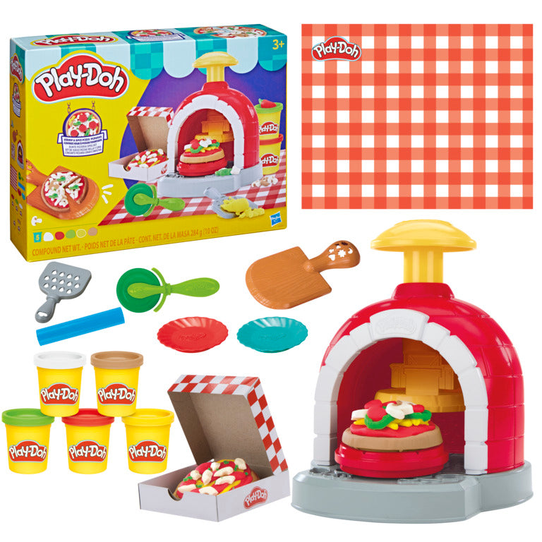 Play-Doh Stamp & Spin Pizza Playset With 8 Accessories & 5 Colors