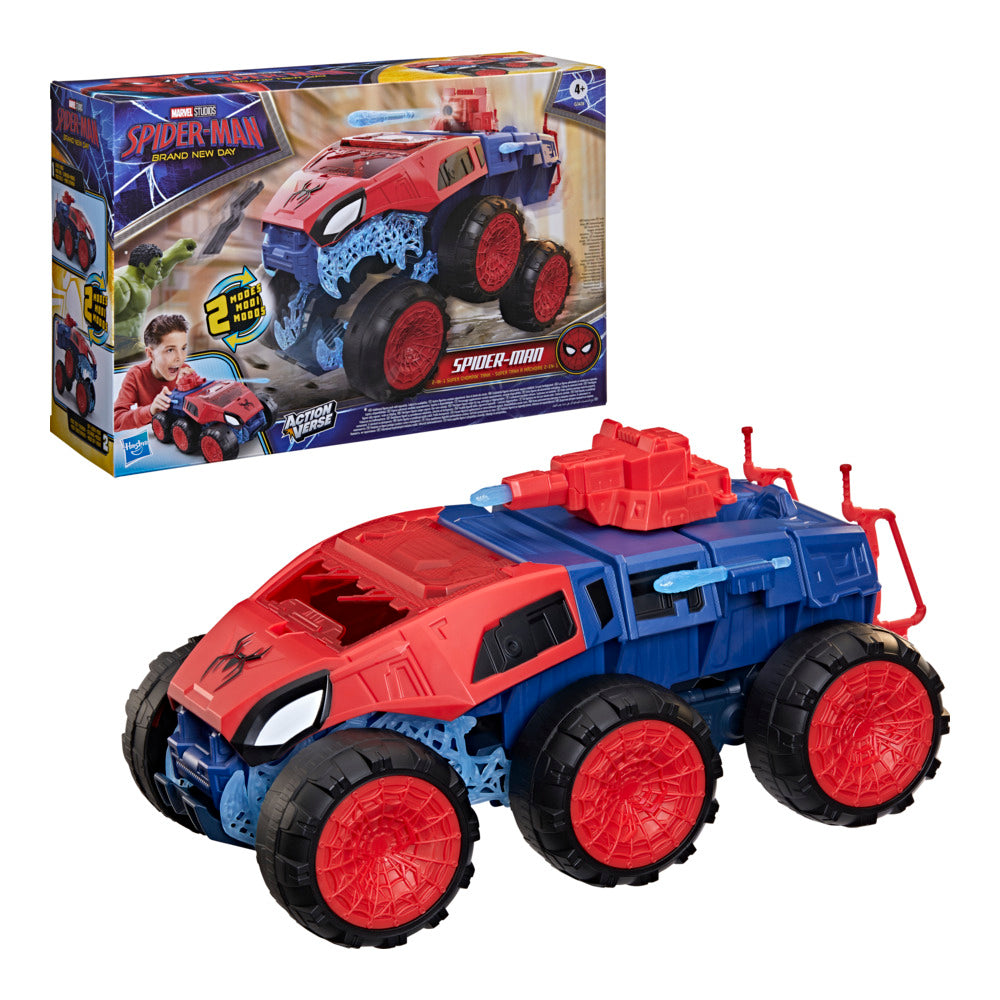 Marvel Spider-Man: Brand New Day 2-In-1 Super Chompin’ Tank, 4.5-Inch Action Figure And Toy Vehicle