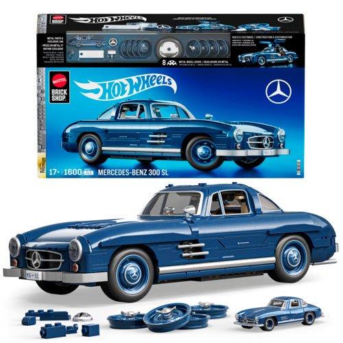 Mattel Brick Shop Hot Wheels Mercedes-Benz 300 Sl Building Toy Kit