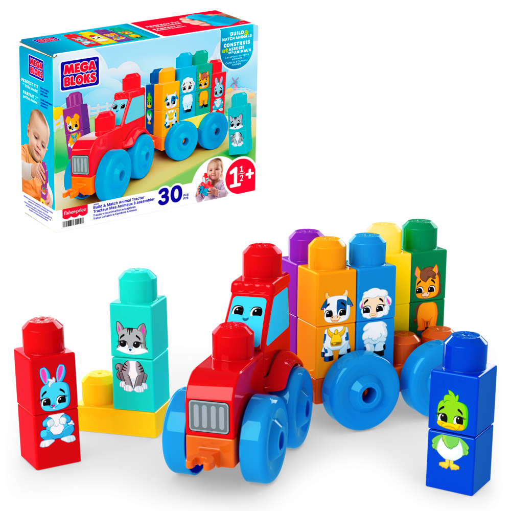 Mega Bloks Build & Match Animal Tractor