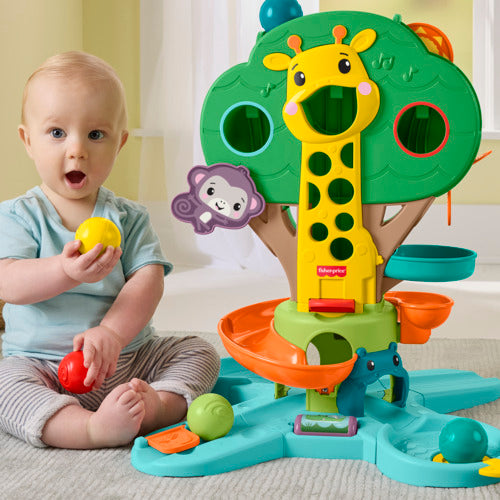 Fisher-Price Sit-To-Stand Jungle Tree, Baby To Toddler Musical Ball Drop Play Center With 6 Balls