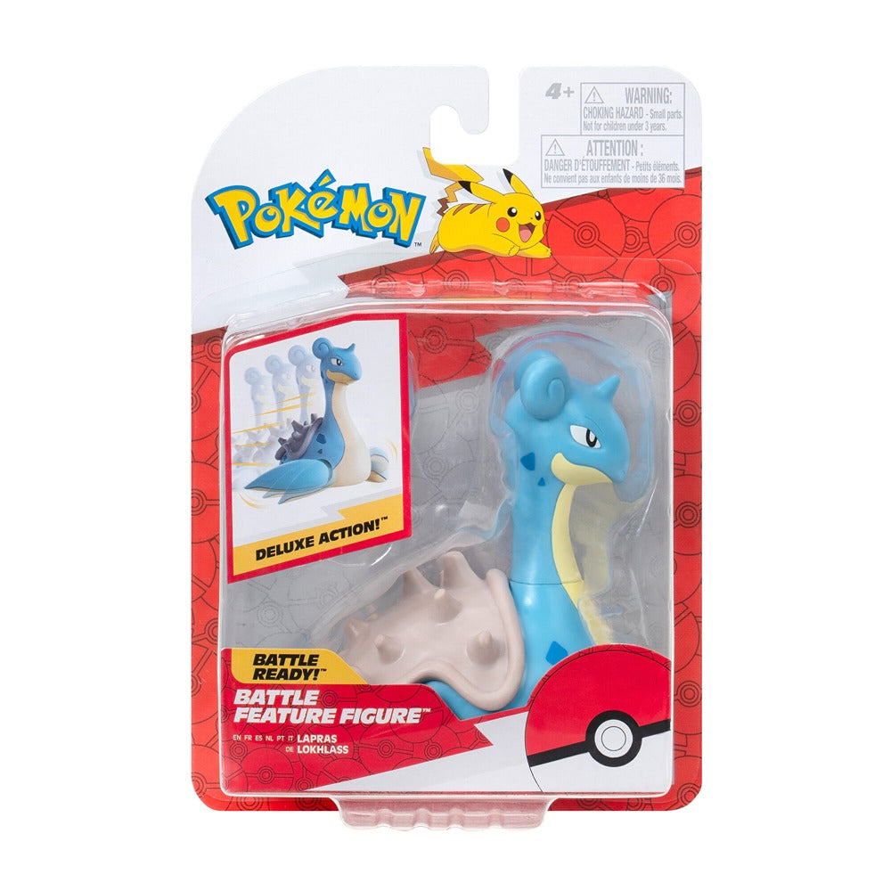 Pokémon Lapras Battle Feature Figure - 4.5-Inch Lapras Battle Ready Figure With Charge Attack