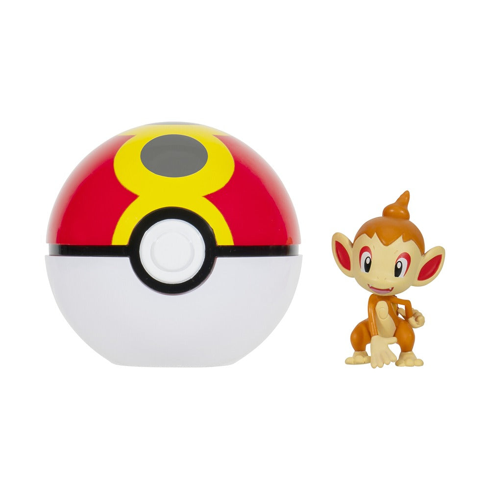 Pokémon Clip ‘N’ Go Chimchar And Repeat Ball - Includes 2-Inch Battle Figure And Repeat Ball Accessory