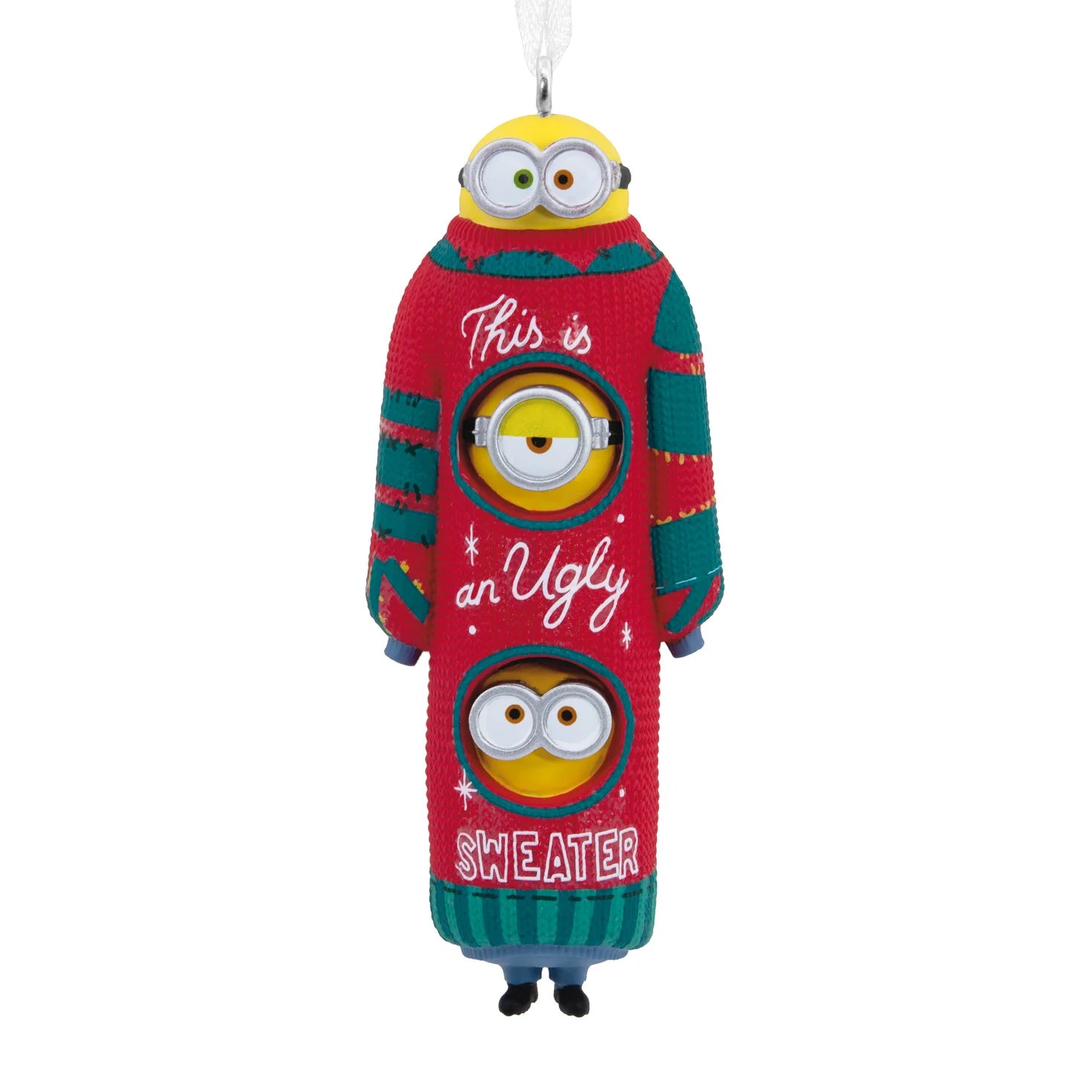 Hallmark Collectable Minions Christmas - Kevin, Stuart & Bob In Christmas Jumper Ornament