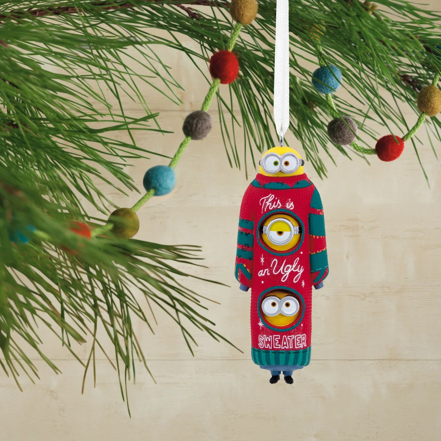 Hallmark Collectable Minions Christmas - Kevin, Stuart & Bob In Christmas Jumper Ornament
