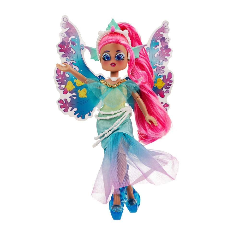 Royale High 9” Fashion Doll - Mermia The Water Fairy, Wave 1, Series 1 - Fairy Journal, Comb, And Virtual Item Code Included - Ages 5+