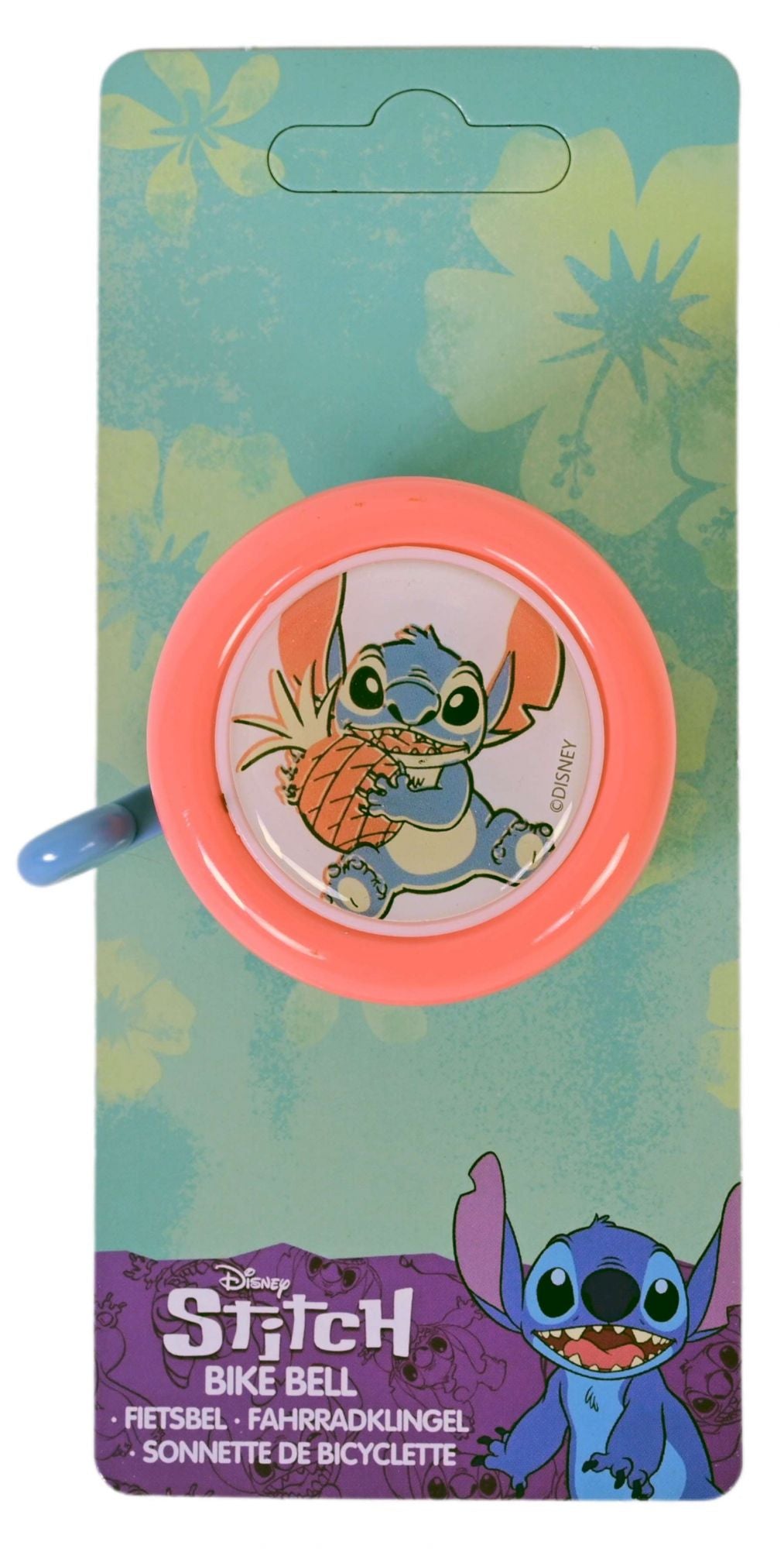 Disney Stitch Bike Bell - Coral Blue / Pink
