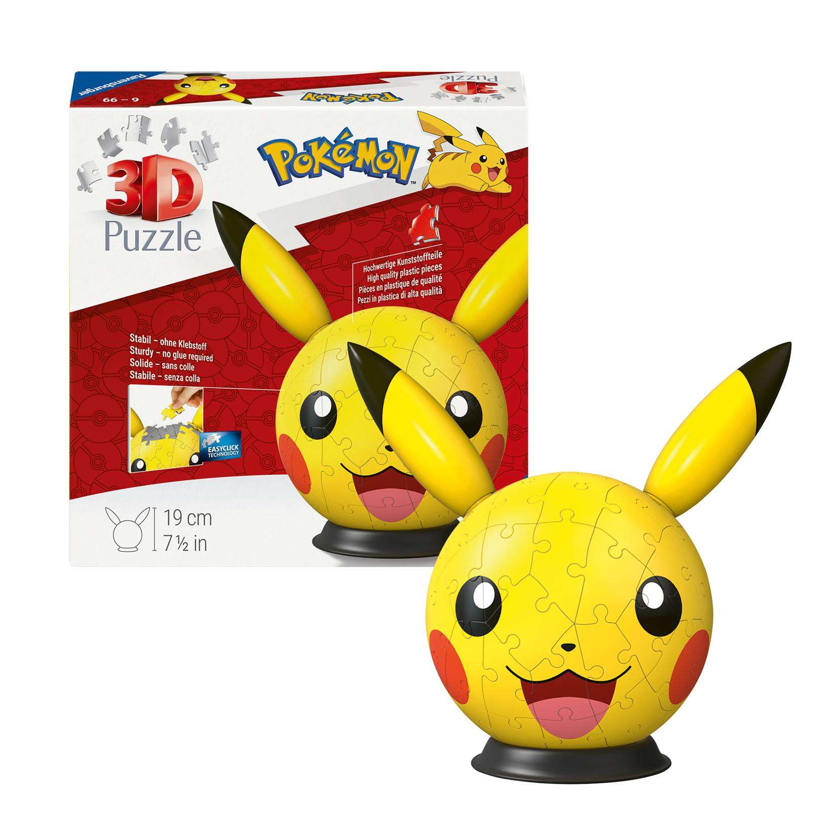 Ravensburger Pokemon Pikachu With Ears 72 Piece 3D Jigsaw Puzzle
