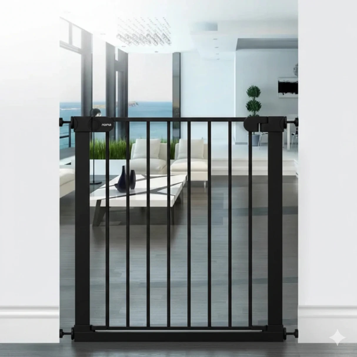 Babylo Flat Bar Safety Gate - Black