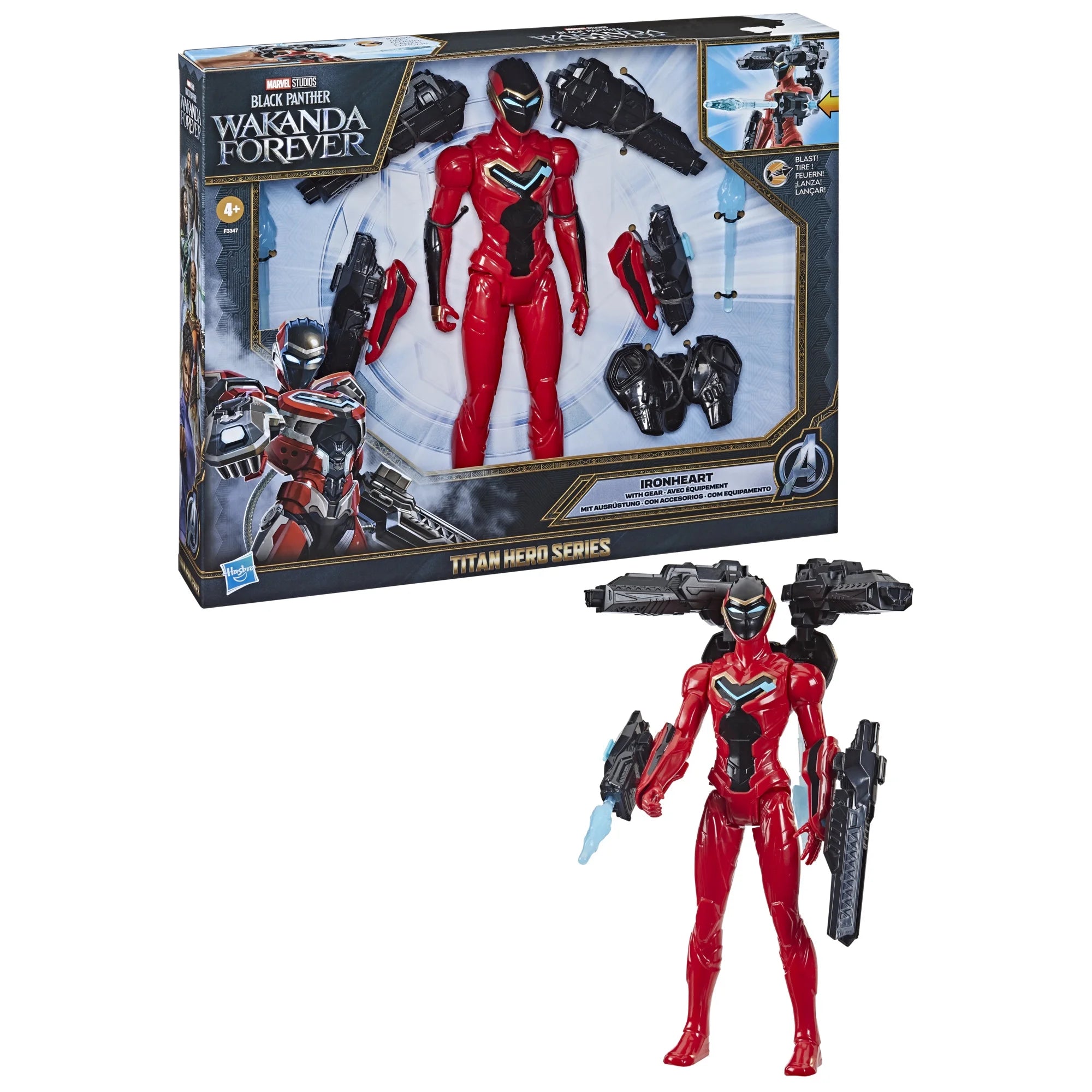 blast gear accessories sold separately Marvel Studios' Black Panther Wakanda Forever Titan Hero Series Ironhe