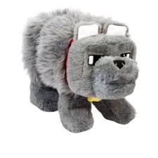 Minecraft Movie Interactive Plush Dennis The Wolf
