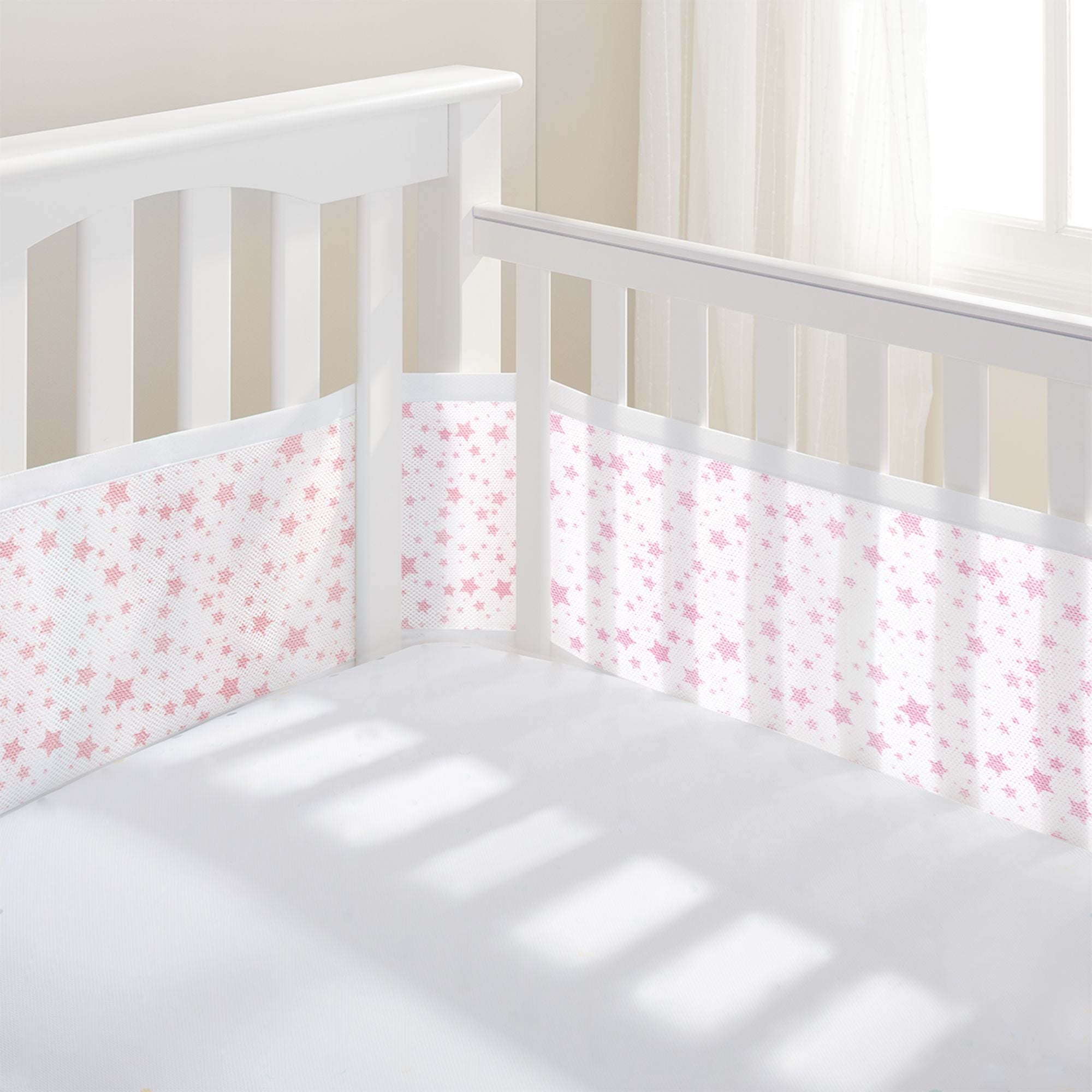 Mesh Cot Liner Twinkle Pink