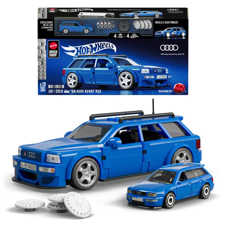 Mattel Brick Shop Hot Wheels Audi Avant Rs2 Building Toy Kit