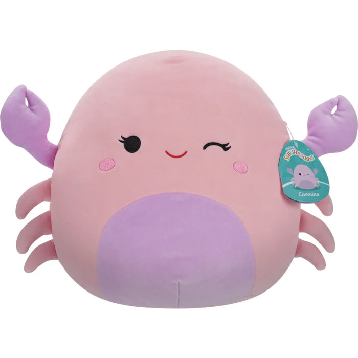 Original Squishmallows Plush Cosmina The Winking Pink Crab 30Cm