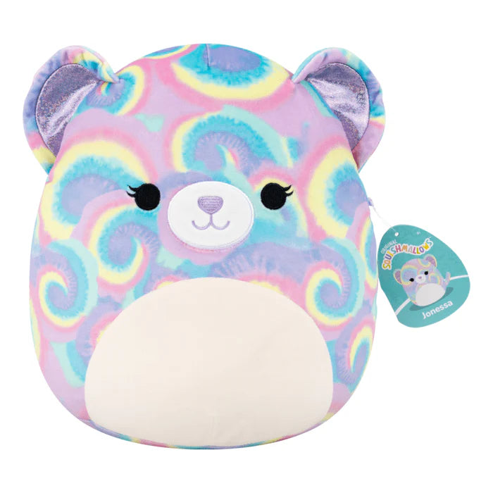 Original Squishmallows Plush Jonessa The Psychadelic Tie-Dye Bear 30Cm