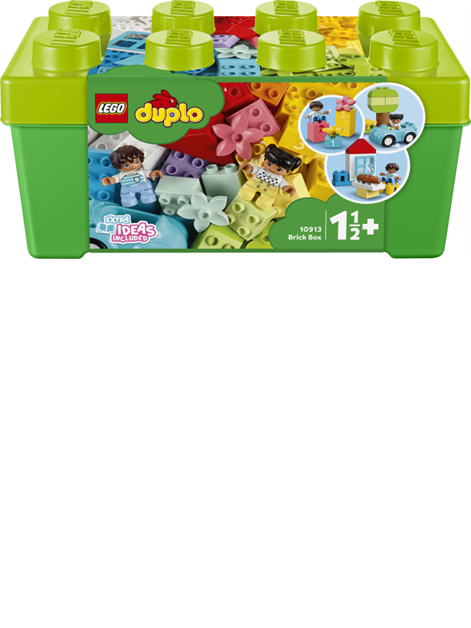 LEGO DUPLO Classic Brick Box Building Set with Storage 10913, Toy Car,  Number Bricks and More, Learning Toys for Toddlers, Boys & Girls 18 Months  Old 