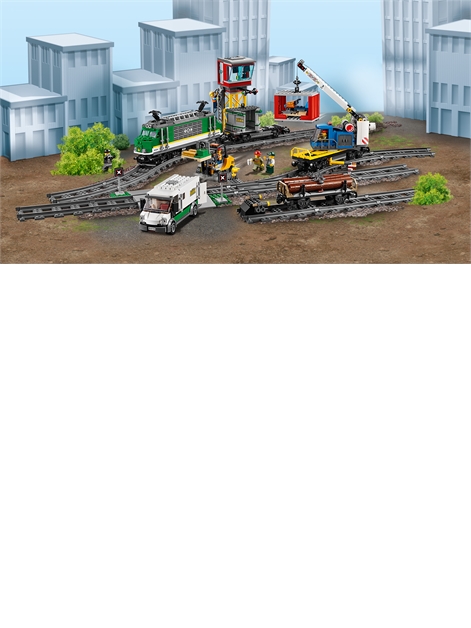 LEGO 60198 City Cargo Train, Remote Control Set, Battery Powered