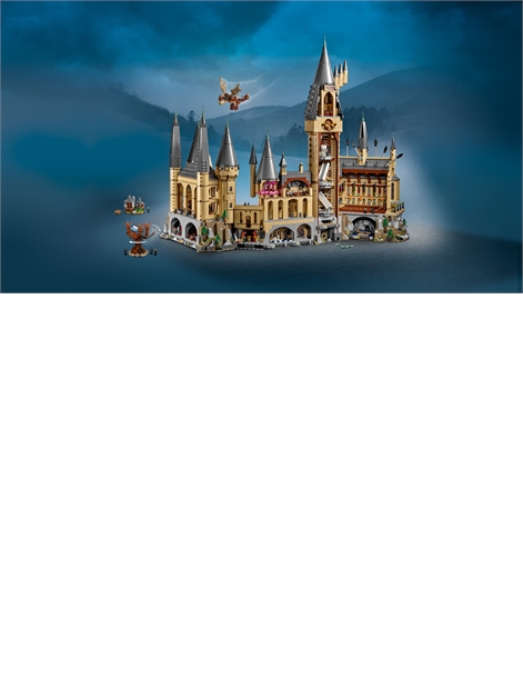 Teca per LEGO 71043 Castello Di Hogwarts - Harry Potter - L 78 x P 52 x H  62 cm