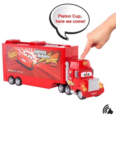 Disney Pixar Cars Track Talkers Chat Haul Mack Hauler Playset