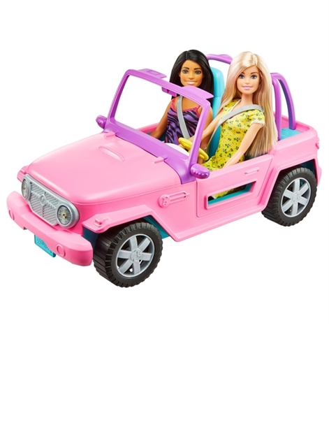 Barbie Jeep with 2 Dolls