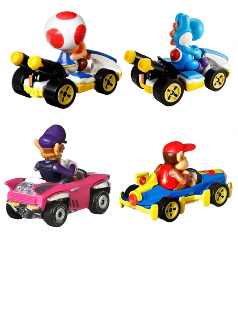 Hot Wheels Mario Kart Diecast 4 Pack Assortment