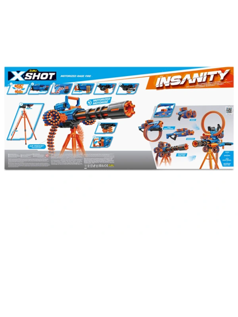 X-Shot Insanity Motorized Rage Fire 72 Darts By ZURU