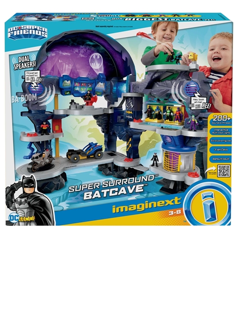 Imaginext DC Super Friends Batman Toy, Batcave Playset With Interactive ...