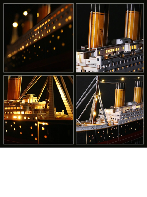 Titanic 3D Puzzle with Lights