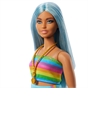 Barbie Fashionista Doll 218 with Blue Hair & Rainbow Top