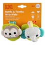 Bright Starts Baby Rattle & Teether Wrist Pals 2 Pack