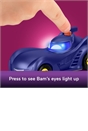 Fisher-Price DC Batwheels Light-Up 1:55 Scale Toy Cars, Bam The Batmobile & Buff