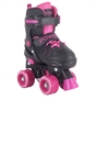 Adjustable Quad Skate Pink Black 9-12J