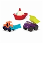 B. toys Loaders & Floaters - Red, Purple & Orange Mini Toy Vehicles