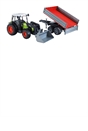Bruder 1:16 Claas Nectis 267F with Front Loader & Trailer