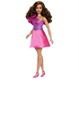 Barbie Fashionista Doll 225 with Brown Hair and Pink Dress