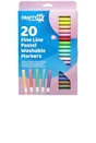 Crafty Co. Fine Line Pastel Washable Markers 20 Pack